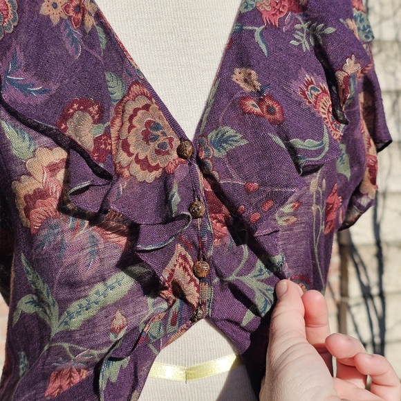 Ralph Lauren black label floral blouse - Picture 3 of 9